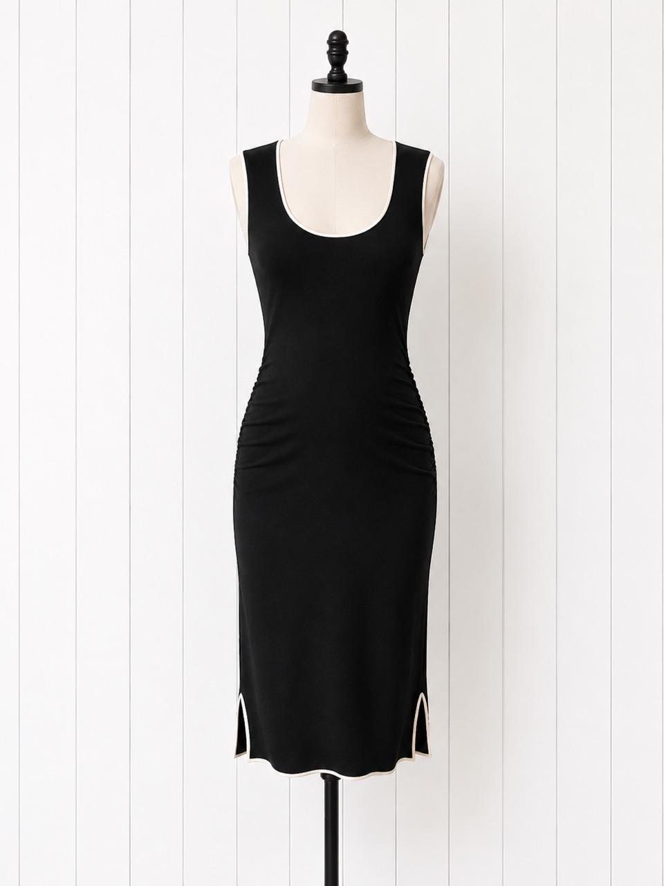 Bcbgmax Azria Black Knit Dress + Cardigan Set (Size Small)